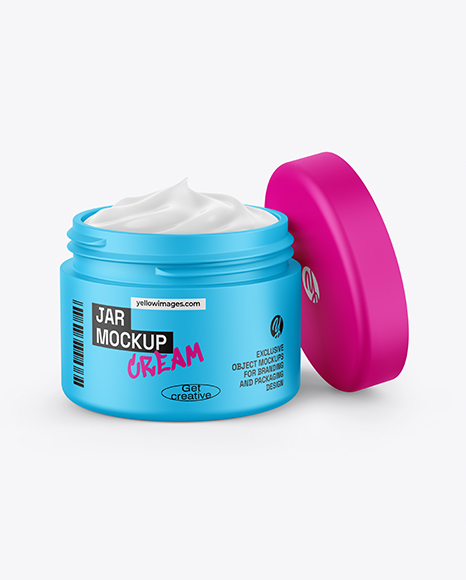 Matte Jar W/ Cream Mockup