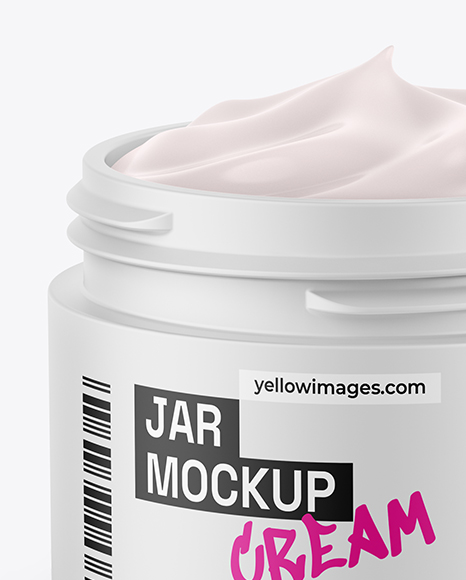 Matte Jar W/ Cream Mockup
