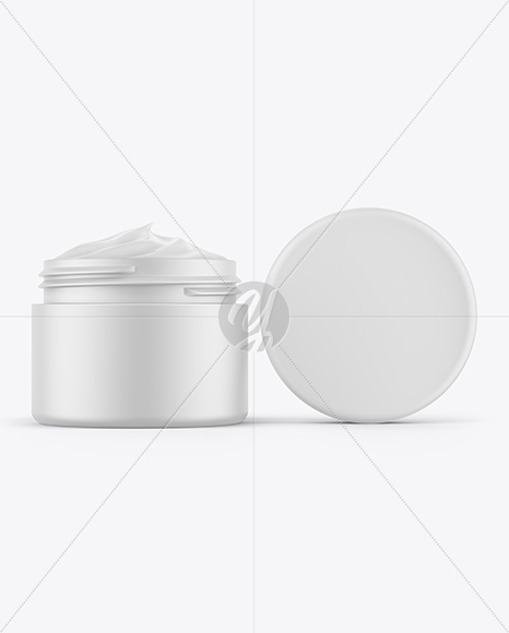 Matte Jar W/ Cream Mockup