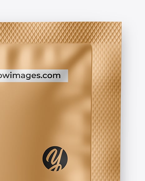 Matte Metallic Sachet Mockup