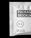 Matte Metallic Sachet Mockup