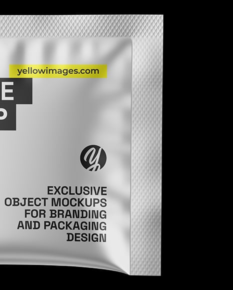 Matte Metallic Sachet Mockup
