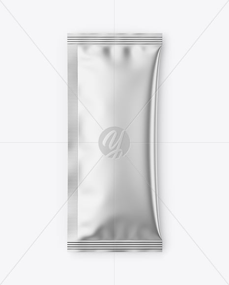 Matte Metallic Sachet Mockup