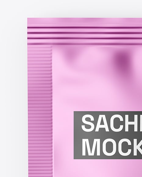 Matte Metallic Sachet Mockup