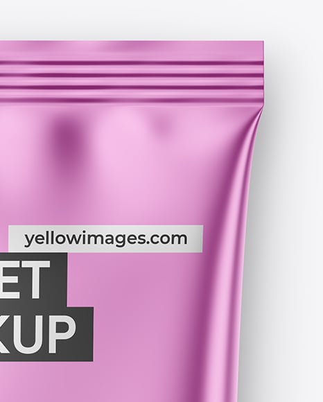 Matte Metallic Sachet Mockup