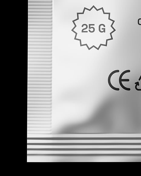 Matte Metallic Sachet Mockup