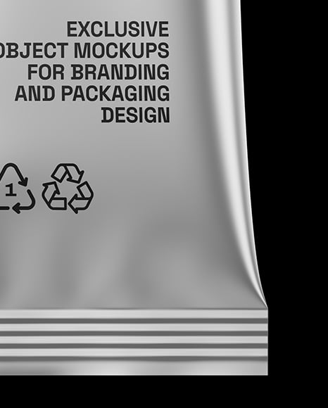 Matte Metallic Sachet Mockup