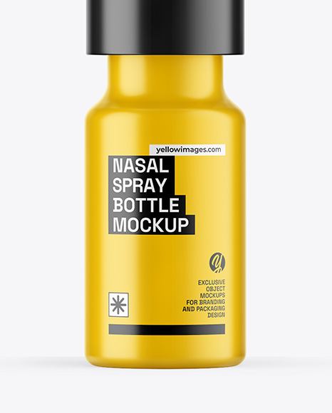 Matte Nasal Spray Bottle Mockup