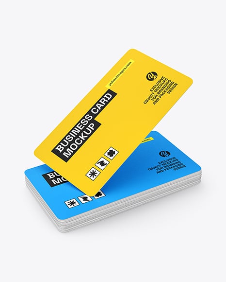 Matte Paper Business Cards Mockup