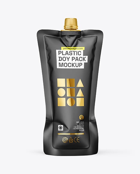 Matte Plastic Doy Pack Mockup