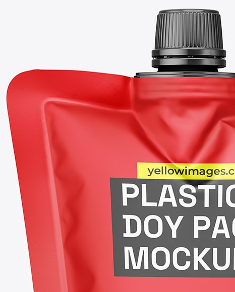 Matte Plastic Doy Pack Mockup