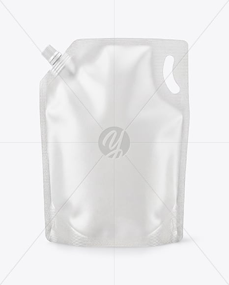 Matte Plastic Pouch with Handle Mockup