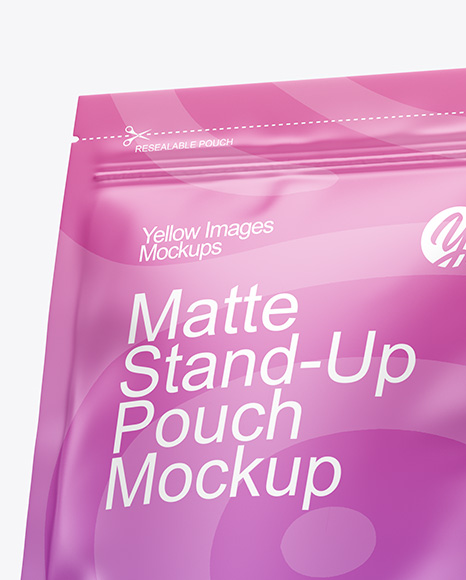 Matte Stand-Up Pouch Mockup
