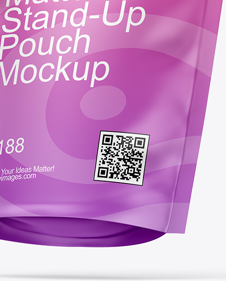Matte Stand-Up Pouch Mockup
