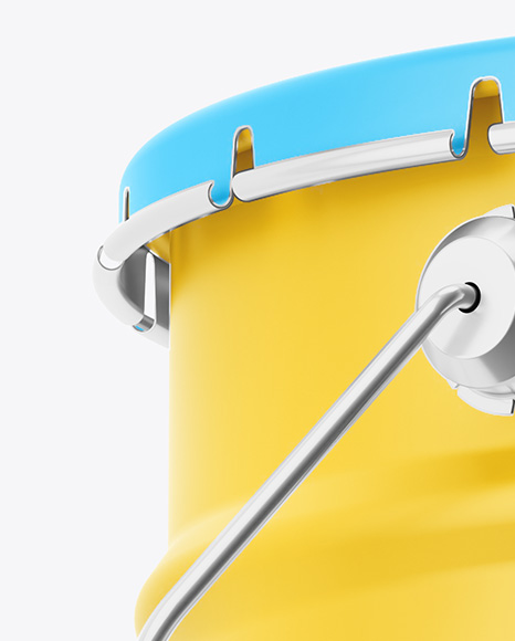 Matte Tin Can w/ Metallic Handle Mockup