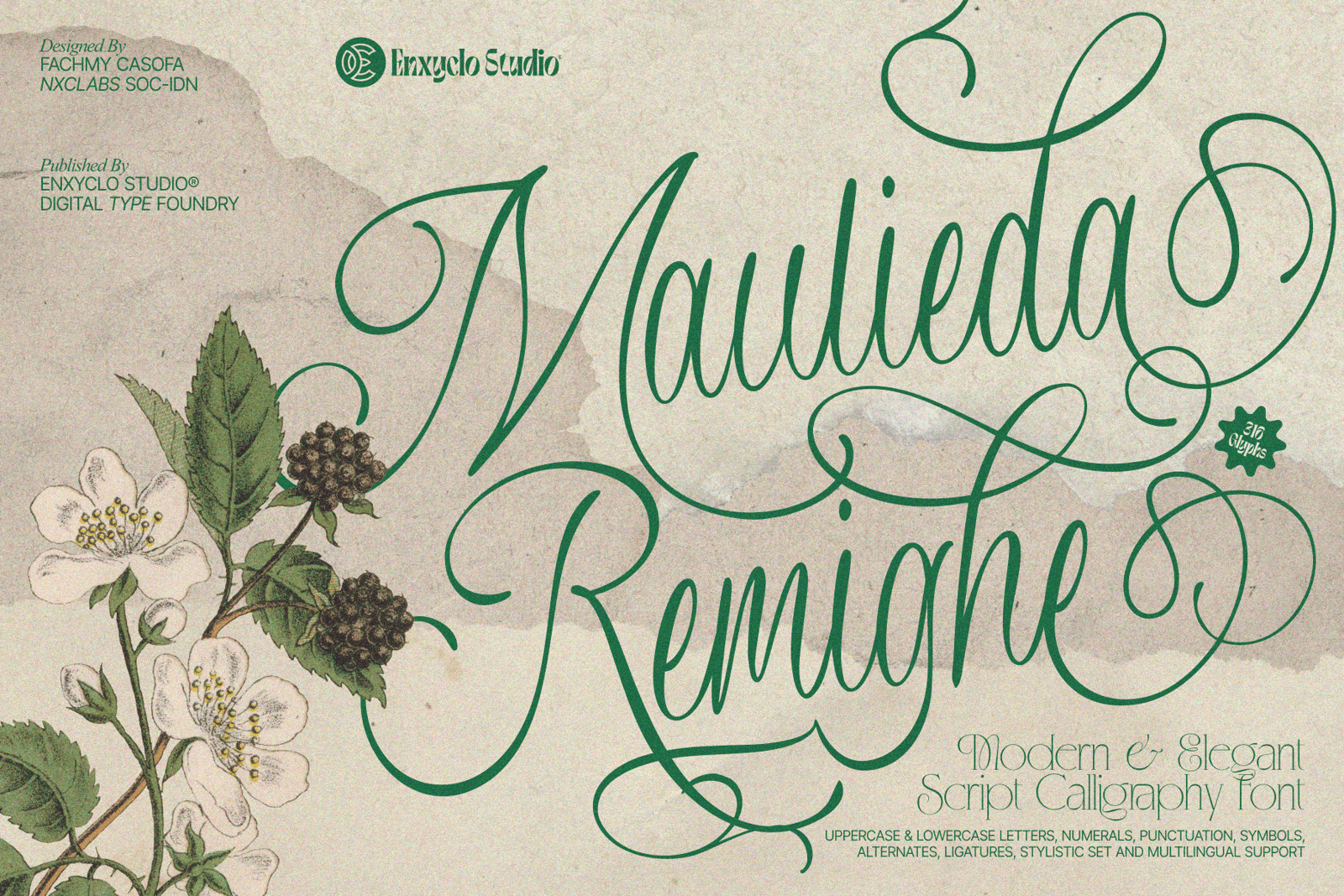 MAULIEDA REMIGHE — Elegant Luxury Wedding Font