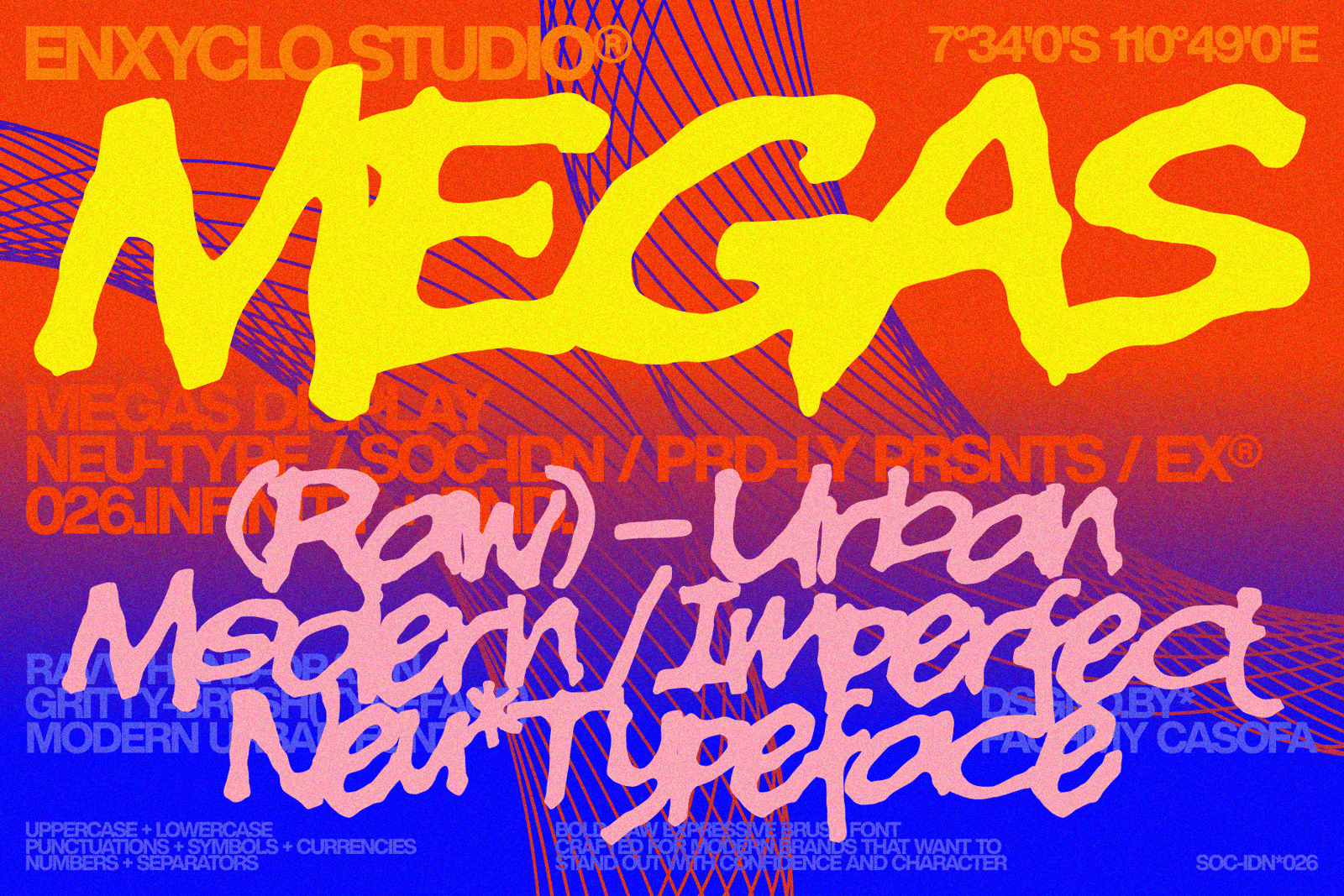 MEGAS — Imperfect Raw Urban Branding Font