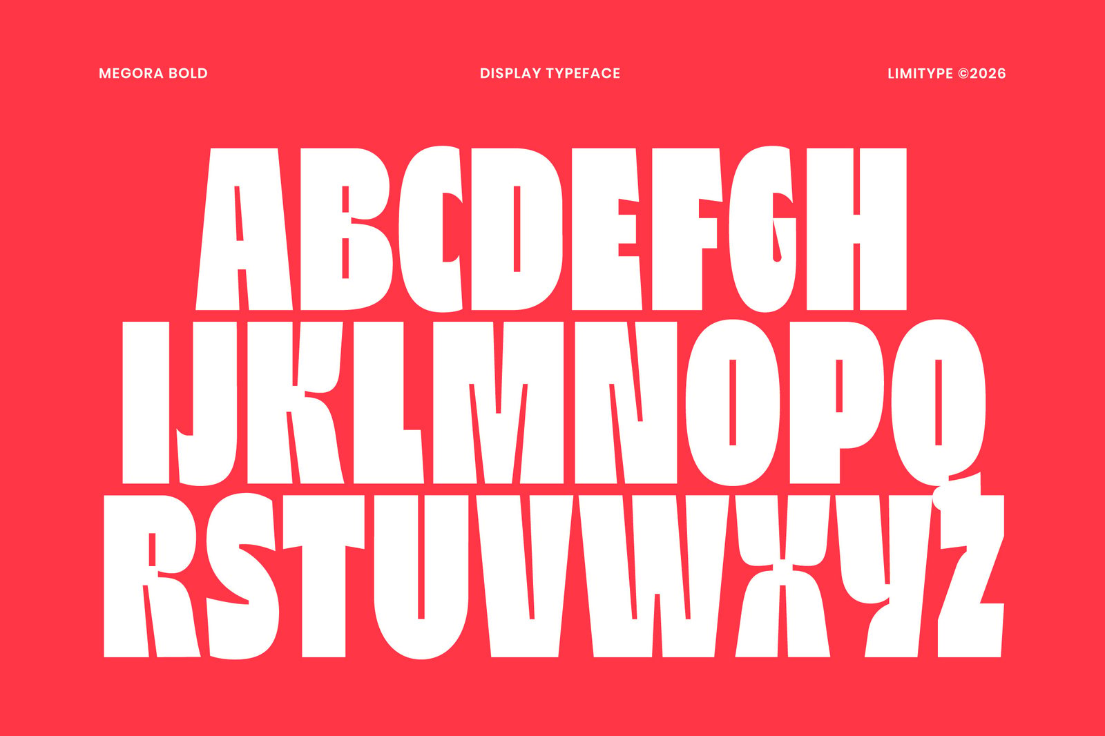 Megora - Bold Inktrap Font