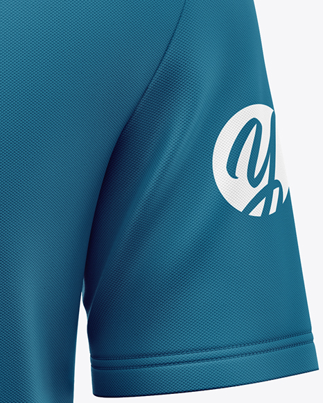 Men's Short Sleeve Polo Shirt Mockup