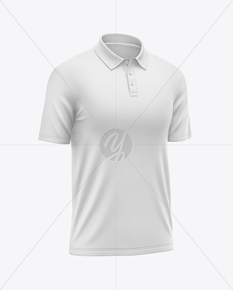 Men's Short Sleeve Polo Shirt Mockup