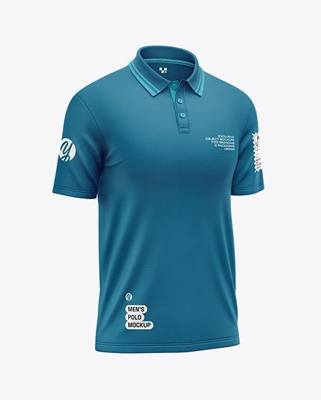 Men's Short Sleeve Polo Shirt Mockup