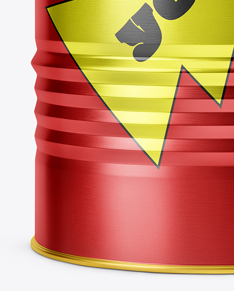 Metallic Oil Barrel Mockup