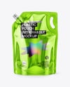 Metallic Refill Pouch Bag with Handle Mockup