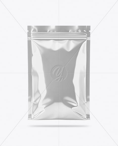 Metallic Sachet with Zip Lock Mockup