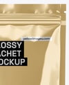 Metallic Sachet with Zip Lock Mockup
