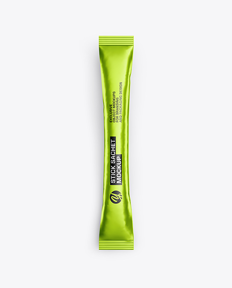 Metallic Stick Sachet Mockup