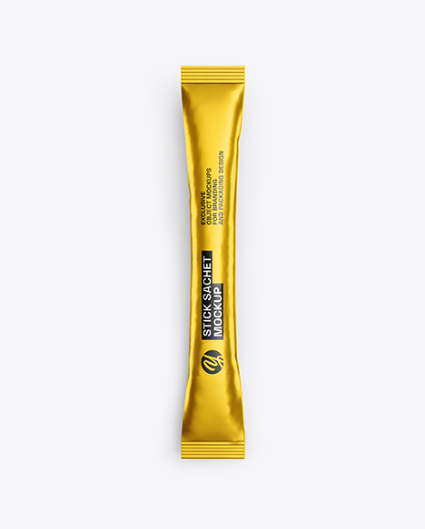 Metallic Stick Sachet Mockup
