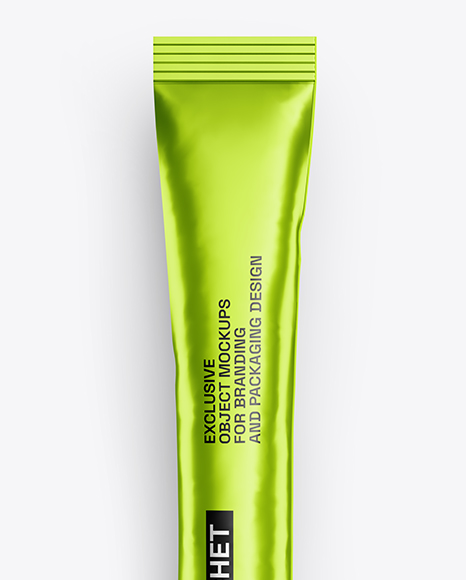 Metallic Stick Sachet Mockup