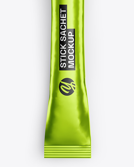 Metallic Stick Sachet Mockup