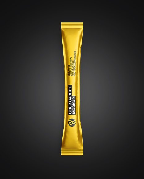 Metallic Stick Sachet Mockup