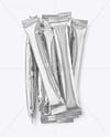 Metallic Stick Sachets Mockup