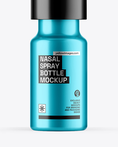 Metallized Nasal Spray Bottle Mockup