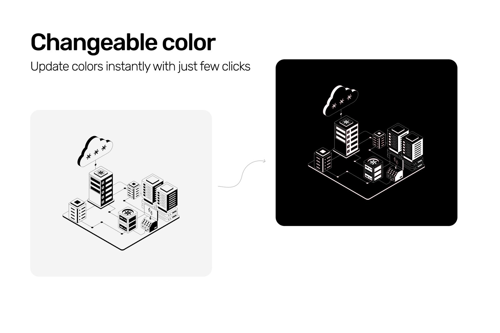 Modern Ecosystem Illustrations Set
