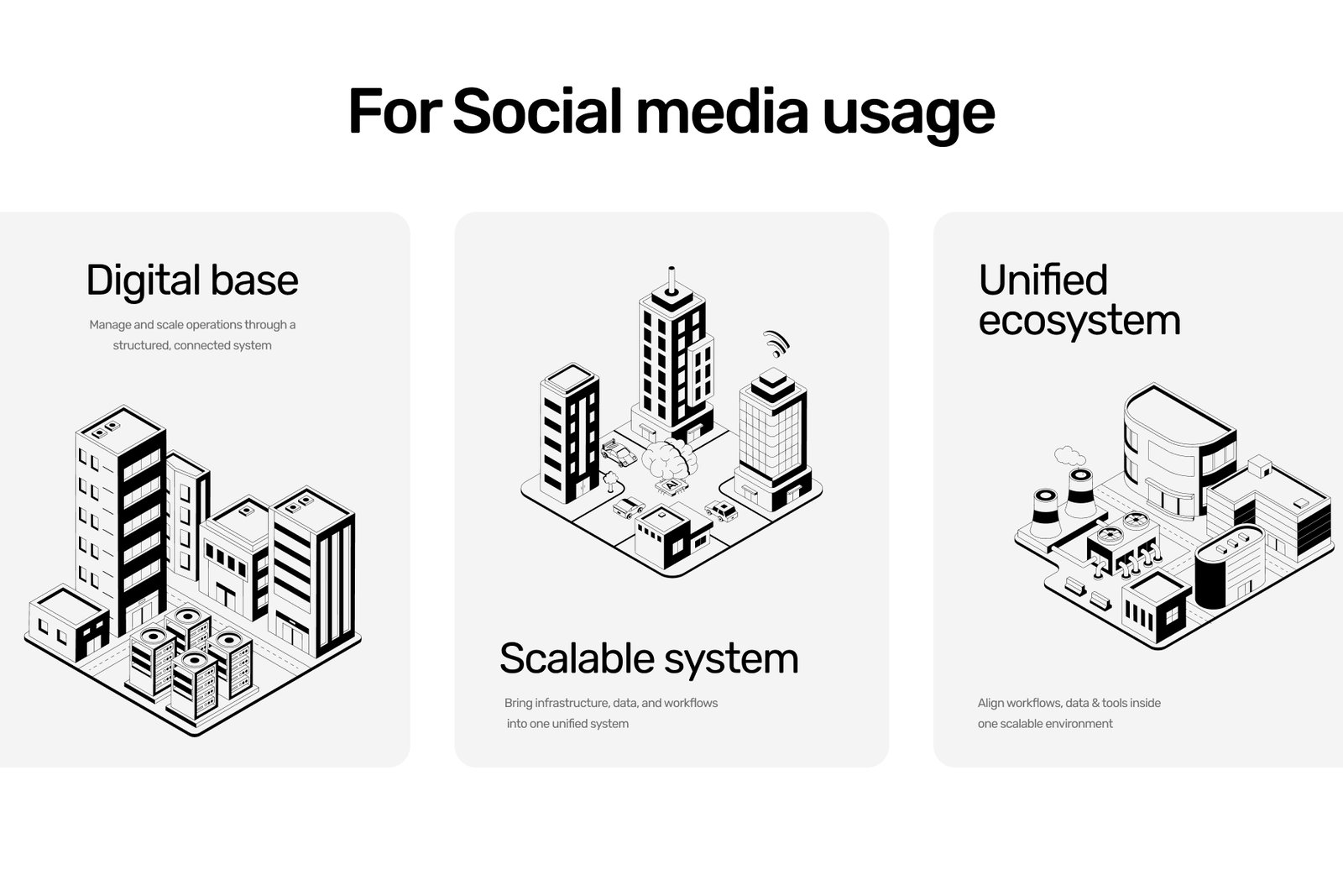 Modern Ecosystem Illustrations Set