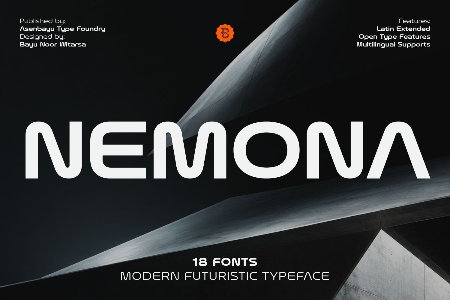 Nemona - Modern Futuristic Font Family