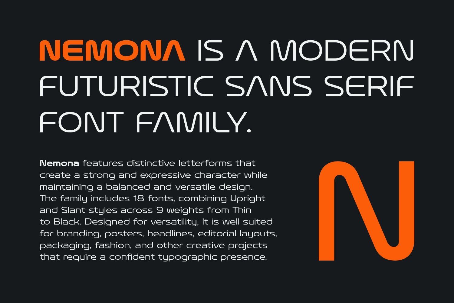 Nemona - Modern Futuristic Font Family