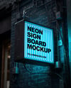Neon Sign Board Mockup