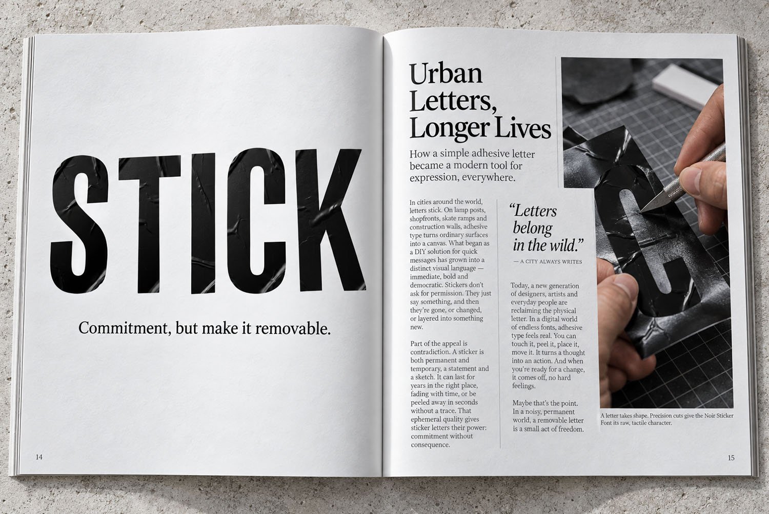Noir Sticker Font