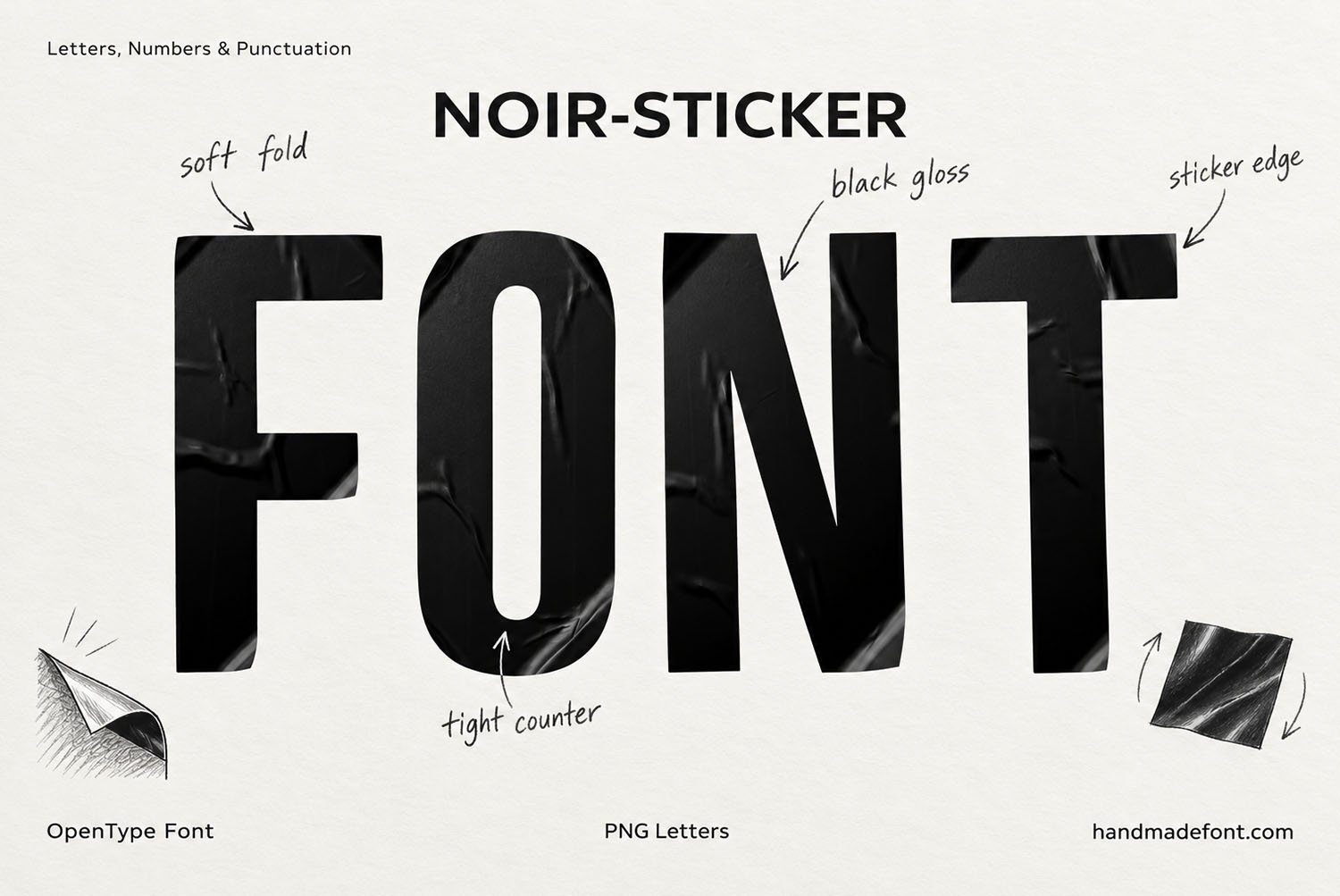 Noir Sticker Font