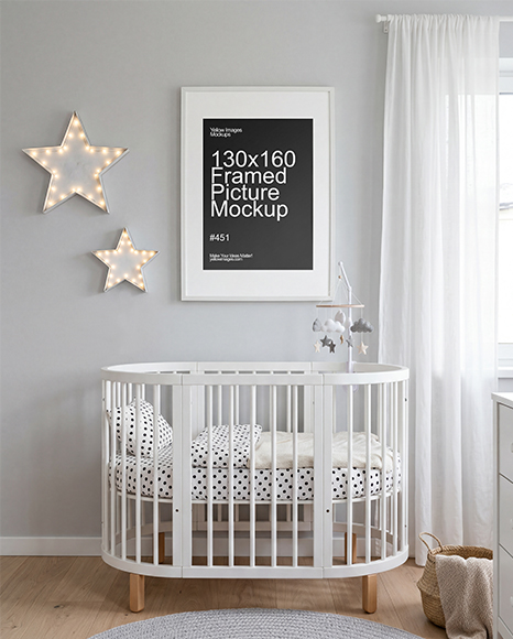 Nursery Wall Frame Poster Mockup