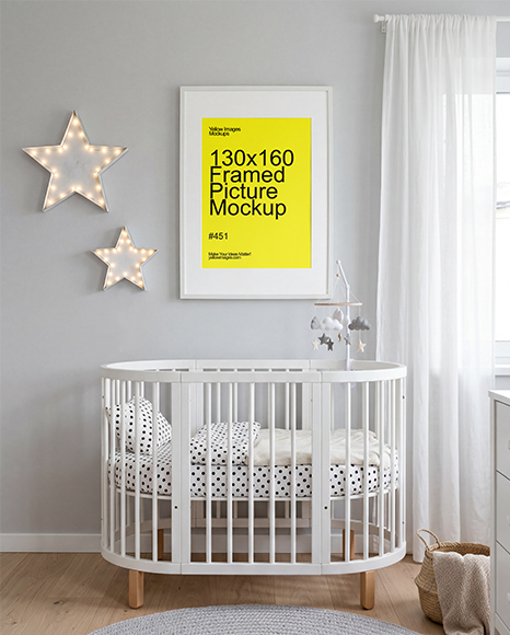 Nursery Wall Frame Poster Mockup