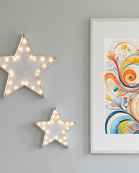 Nursery Wall Frame Poster Mockup