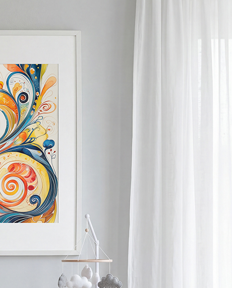 Nursery Wall Frame Poster Mockup
