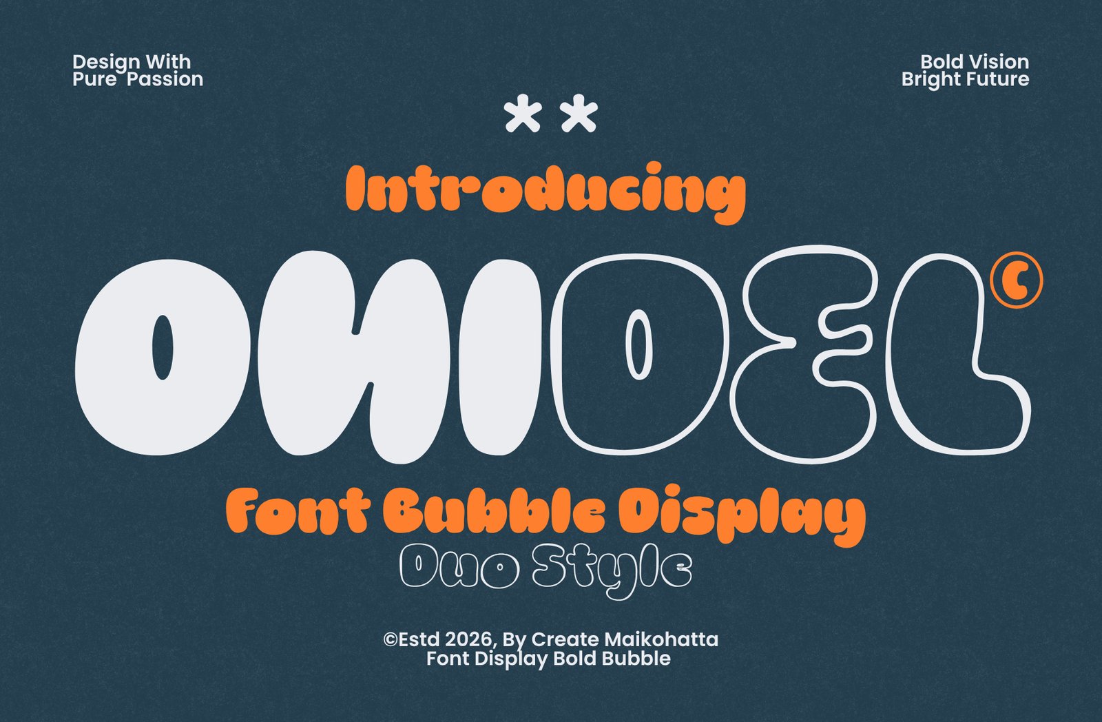 Onidel – Bold Bubble Display Font