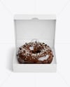 Opened Box With Chocolate Donut Mockup