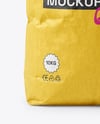 Opened Paper Bag with Grill Charcoal Briquettes Mockup